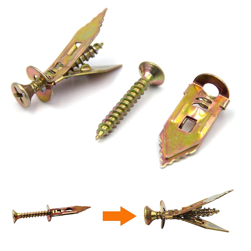 Premium Steel Self-Tapping Screws and Anchors Set for Drywall - 30/60/75/100 Pieces, Easy Installation, Secure Grip, Versatile Use for Gypsum, Plasterboard, Dowels - Durable and Long-Lasting - Ideal for DIY and Professional Projects - Conveniently Packaged