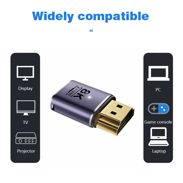 Premium Mini Micro HDMI to HDMI 2.1 Converter Adapter for Ultra-Fast 8K 60Hz and 4K 120Hz Content Transfer with Crystal Clear Picture and Sound, Wide Compatibility for HDTVs, Projectors, PS4, PS5, Laptops, and PCs - Compact and Easy-to-Use for Enhanced Gaming and Streaming Experience