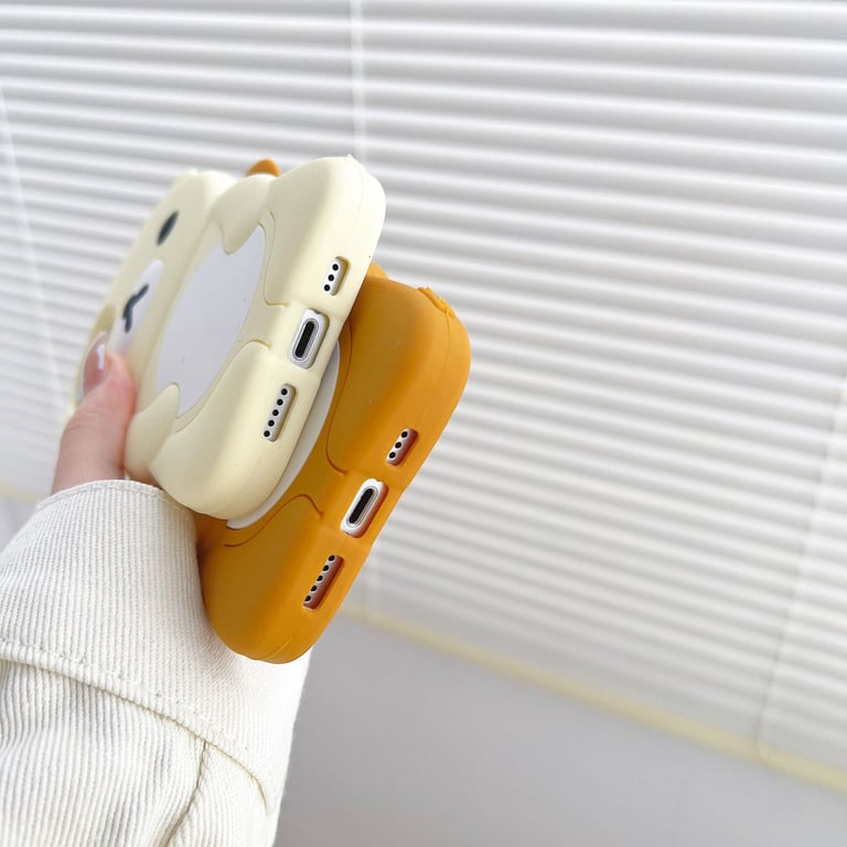 Adorable Rilakkuma Design Silicone Soft Cover Case for iPhone 17 16 15 14 13 12 11 Pro Max mini Plus Xs XR 6 7 8 Plus - Premium Shock Absorption Protective Case with Precision Fit, Durable Material, Easy to Clean - Cute Bear Design for Charm and Protection