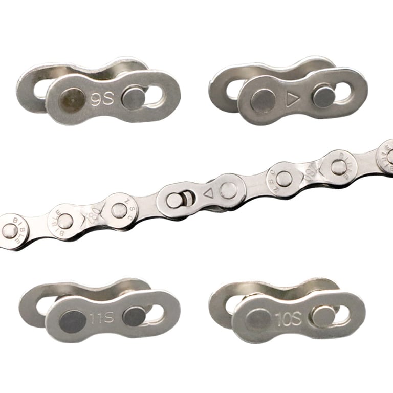 Durable Steel Bicycle Chain Link Connector Joints - Easy Installation Magic Buttons - Compatible with 6/7/8/9/10/11/12 Speed Systems - Smooth Cycling - Pack of 5 Pairs for Mountain Bikes - Long-Lasting Performance for Tough Riding Conditions