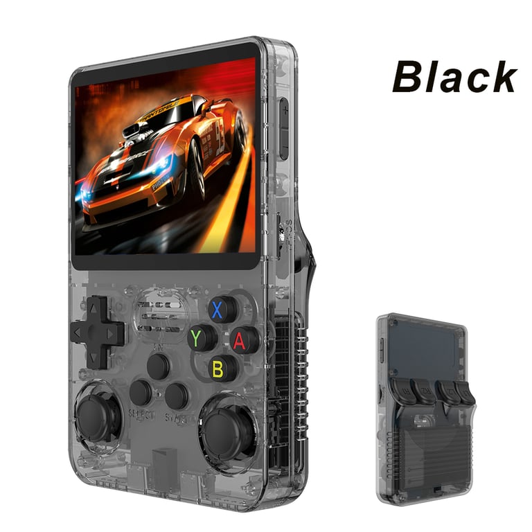 Open Source R36S Retro Handheld Video Game Console with 64GB Pre-installed Games, Linux System, Portable Design, Long Battery Life, and Expandable Storage Options