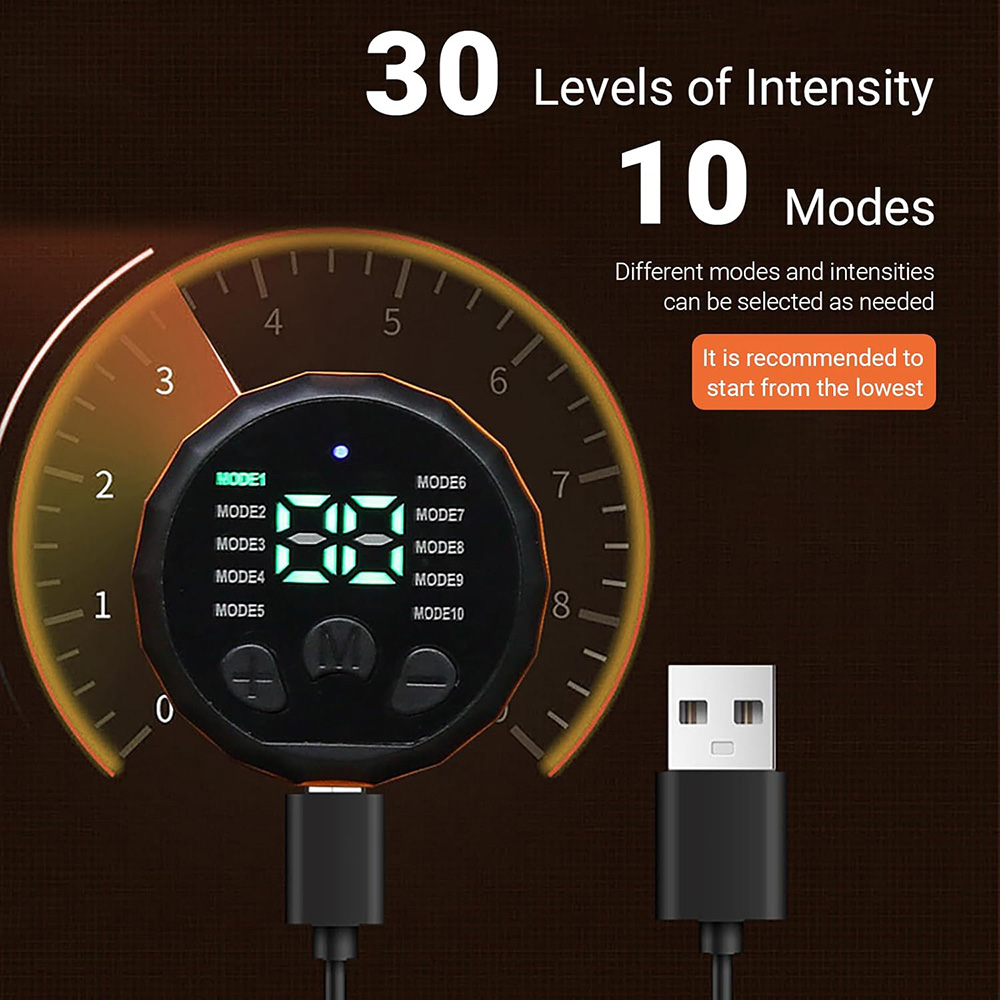 USB Rechargeable Smart Muscle Toner Abdominal Toning Belt with EMS Technology for Muscle Strength and Body Massager Function - Portable Home Gym Training Essential with Adjustable Comfort Fit