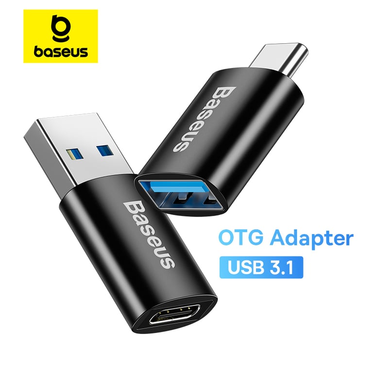Baseus USB 3.1 Adapter OTG Type C to USB Adapter - High-Speed Data Transfer, Wide Compatibility, Plug and Play, Premium Materials, Durable and Reliable, Compact and Sleek Design - for MacBook Pro, Samsung S20 S10 and More