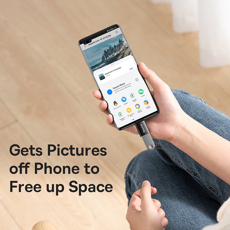 Baseus USB 3.1 Adapter OTG Type C to USB Adapter - High-Speed Data Transfer, Wide Compatibility, Plug and Play, Premium Materials, Durable and Reliable, Compact and Sleek Design - for MacBook Pro, Samsung S20 S10 and More