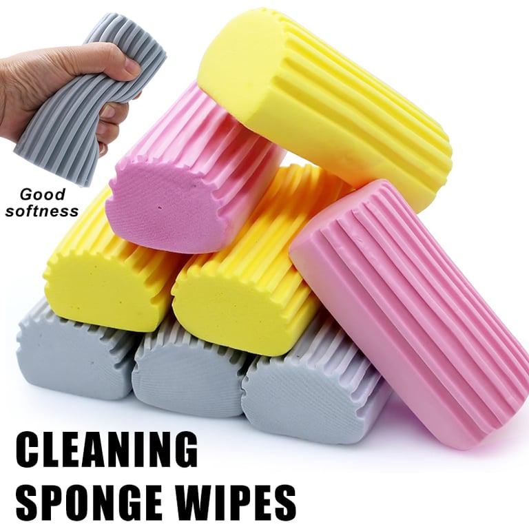 Magical Dust Cleaning Sponges - PVA Sponge Material, Damp Clean Duster, for Multiple Surfaces, Efficient and Effective Cleaning, Blinds, Glass, Baseboards, Vents, Railings, Mirrors, Windows, Sparkling Clean, Chemical-Free, High-Quality, Long-Lasting, Super Absorbent, Soft Texture, Versatile Design