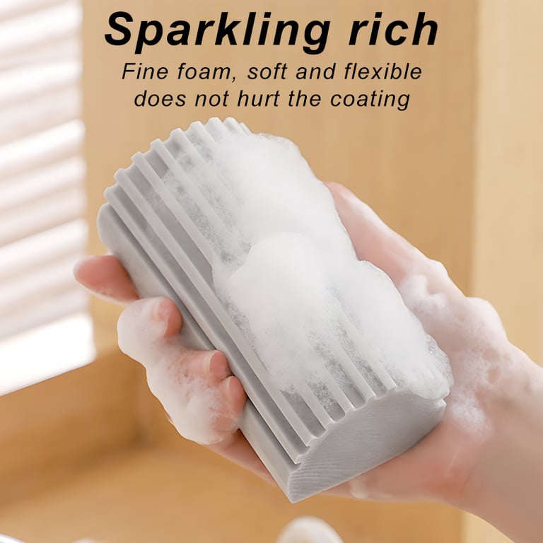 Magical Dust Cleaning Sponges - PVA Sponge Material, Damp Clean Duster, for Multiple Surfaces, Efficient and Effective Cleaning, Blinds, Glass, Baseboards, Vents, Railings, Mirrors, Windows, Sparkling Clean, Chemical-Free, High-Quality, Long-Lasting, Super Absorbent, Soft Texture, Versatile Design
