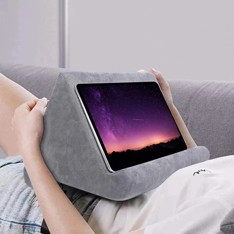Xnyocn Tablet Stand Pillow - Multi-Functional Cushioned Holder for Tablets, iPads, Samsung, Huawei - Adjustable Angle, Soft Sponge Material, Sturdy Support - Perfect for Reading, Watching Videos, Browsing - Compact and Portable Design for Travel, Work, Home Use
