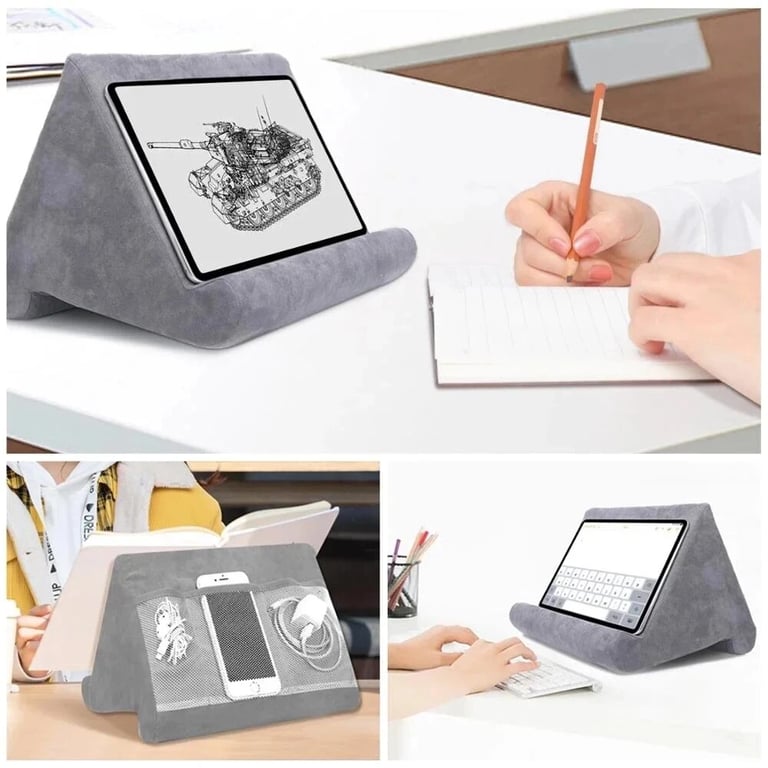 Xnyocn Tablet Stand Pillow - Multi-Functional Cushioned Holder for Tablets, iPads, Samsung, Huawei - Adjustable Angle, Soft Sponge Material, Sturdy Support - Perfect for Reading, Watching Videos, Browsing - Compact and Portable Design for Travel, Work, Home Use