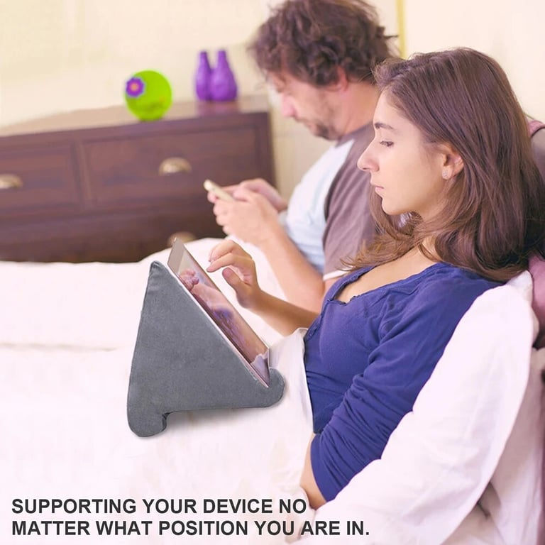 Xnyocn Tablet Stand Pillow - Multi-Functional Cushioned Holder for Tablets, iPads, Samsung, Huawei - Adjustable Angle, Soft Sponge Material, Sturdy Support - Perfect for Reading, Watching Videos, Browsing - Compact and Portable Design for Travel, Work, Home Use