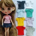 Handmade Cute Design 1/6 Scale Doll Base Shirt T-Shirt for Blyth, Momoko, Licca, Ob24, FR Dolls - Brand New, High Quality, Perfect Fit, Versatile Wardrobe Addition - Unique Doll Accessory for Stylish Doll Enthusiasts