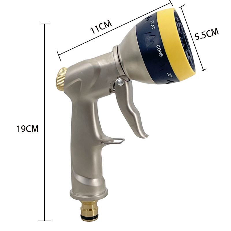 Adjustable Garden Water Gun with Sprinkler Hose Nozzle, High Pressure Washer, and Car Wash Cleaning Tool - Versatile Tool for Efficient Watering, Cleaning, and Lawn Care - Ergonomic Design, Durable Construction, Gentle Spray, Precise Watering, Lightweight and Compact