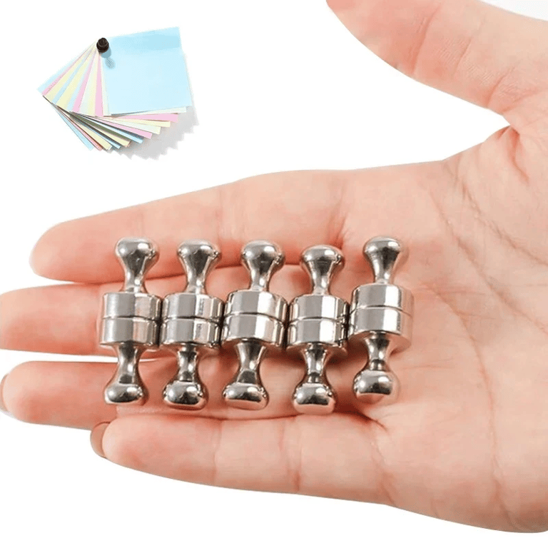 Set of 10 Multi-Purpose Magnetic Nails for Hanging, Decorating, and Organizing - Strong Magnetism, Durable Material, Easy to Use - Ideal for Office, Home, Classroom - Hang Documents, Photos, Notes on Whiteboards, Refrigerators - Mess-Free Solution for Displaying Materials