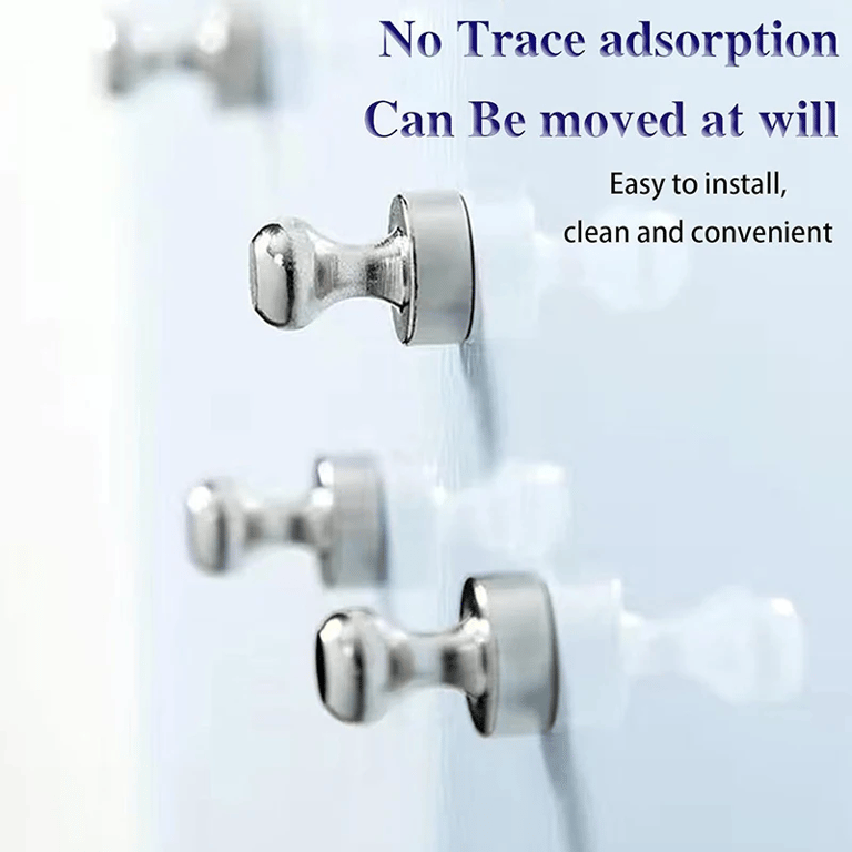 Set of 10 Multi-Purpose Magnetic Nails for Hanging, Decorating, and Organizing - Strong Magnetism, Durable Material, Easy to Use - Ideal for Office, Home, Classroom - Hang Documents, Photos, Notes on Whiteboards, Refrigerators - Mess-Free Solution for Displaying Materials