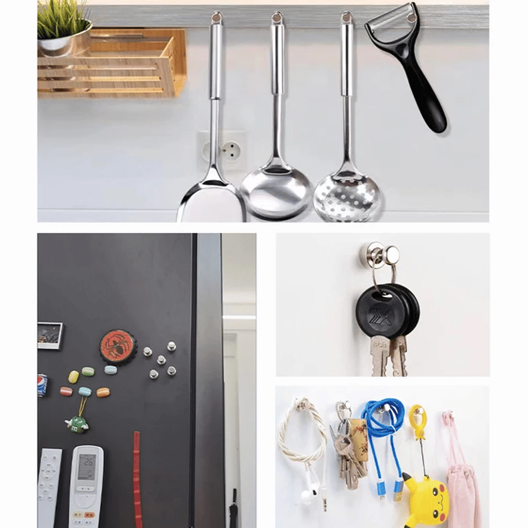 Set of 10 Multi-Purpose Magnetic Nails for Hanging, Decorating, and Organizing - Strong Magnetism, Durable Material, Easy to Use - Ideal for Office, Home, Classroom - Hang Documents, Photos, Notes on Whiteboards, Refrigerators - Mess-Free Solution for Displaying Materials