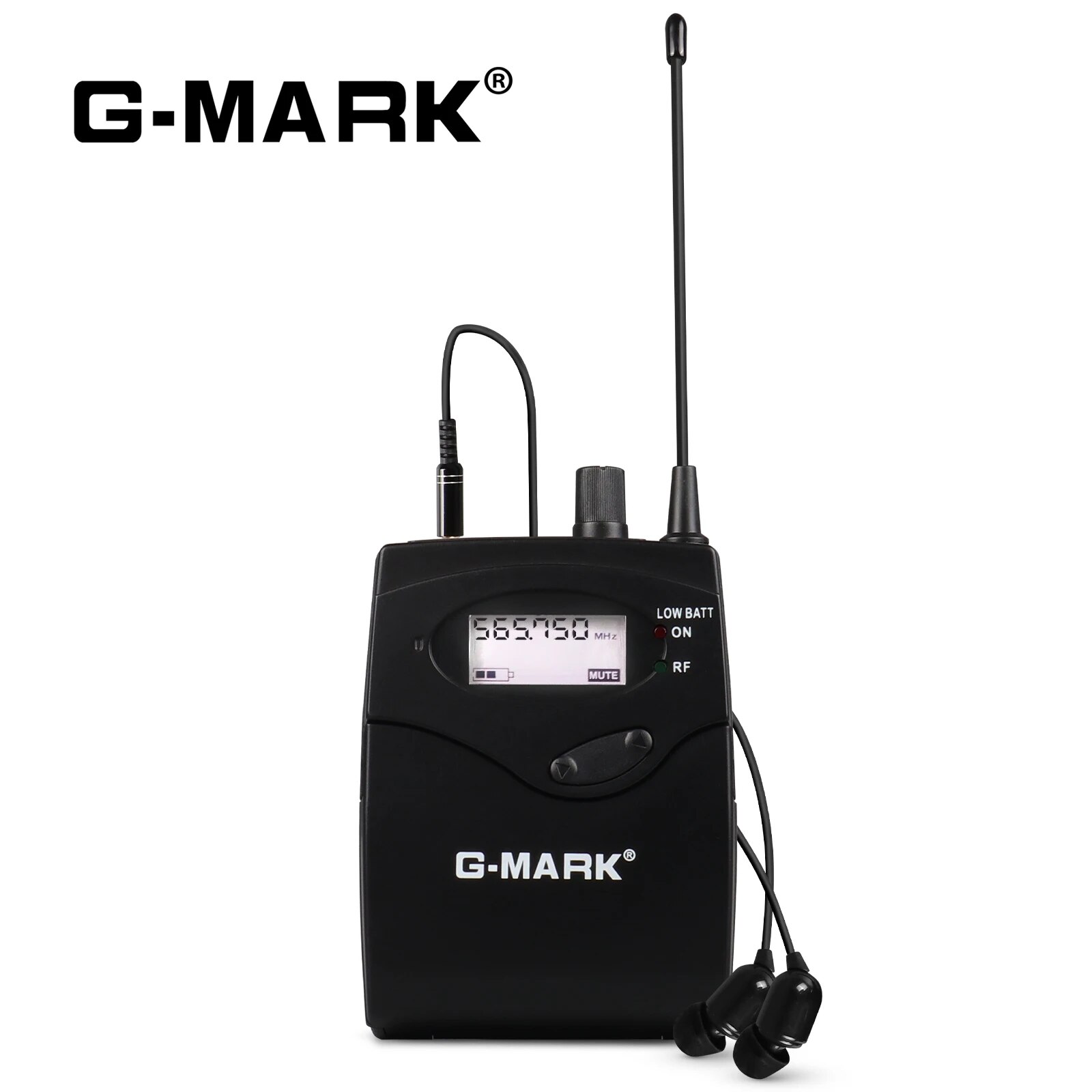G-MARK G5.1IEM UHF Mono Single Channel Wireless In Ear Monitor System with Superior Sound Quality, Frequency Flexibility, Comfortable Fit, Easy to Use Controls, and Durable Construction for Singers, Performers, and DJs