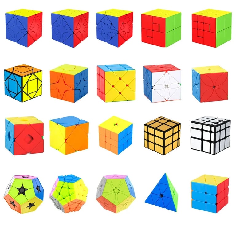 Meilong Series Alien Magic Cubes Set - Premium ABS Plastic Educational Puzzles for Kids - 2x2 to 9x9 Cubo Magico Bundle with Smooth Turning and Vibrant Stickers - Ideal Gift with Gift-Worthy Packaging for Children's Cognitive Development and Problem-Solving Skills