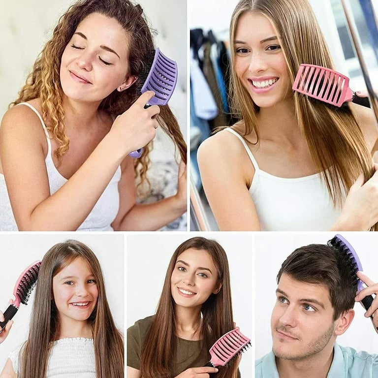 Professional Multi-Functional Hair Brush for Scalp Massage, Detangling, and Styling - Boar Bristle & Nylon Pins - Salon-Quality Tool for All Hair Types - Promotes Hair Growth & Healthy Shine - Ergonomic Design for Comfort & Precision Styling - Durable & Heat-Resistant