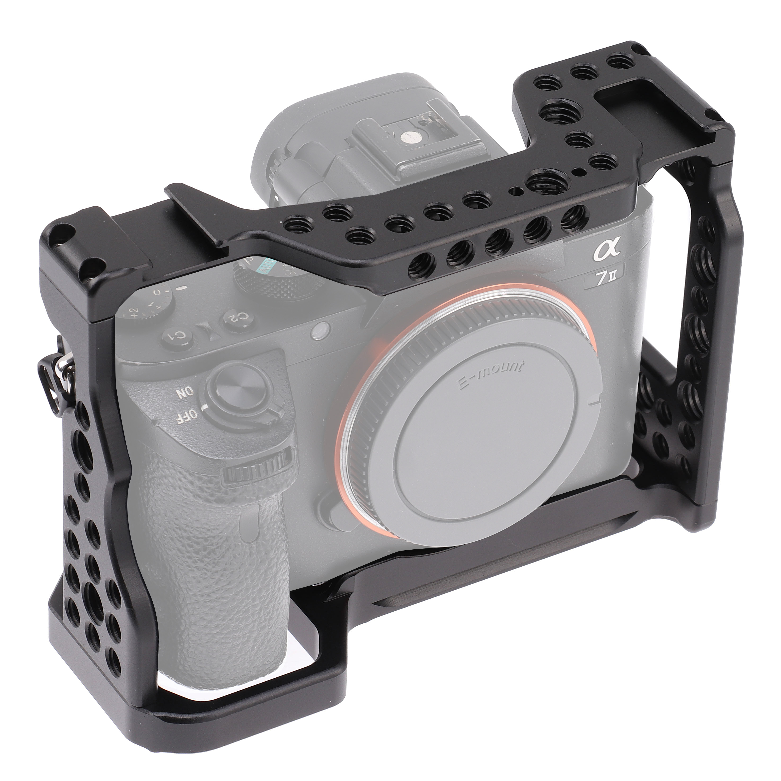 Durable Aluminum Alloy Camera Cage for Sony A9, A7RIII, A7III, A7M3 - Enhanced Stability with Versatile Mounting Options, Cold Shoe Mount for LED Light - Rabbit Cage Design for Easy Access to Controls and Comfortable Grip - Ideal for Professional Videography and Low-Light Shooting Conditions
