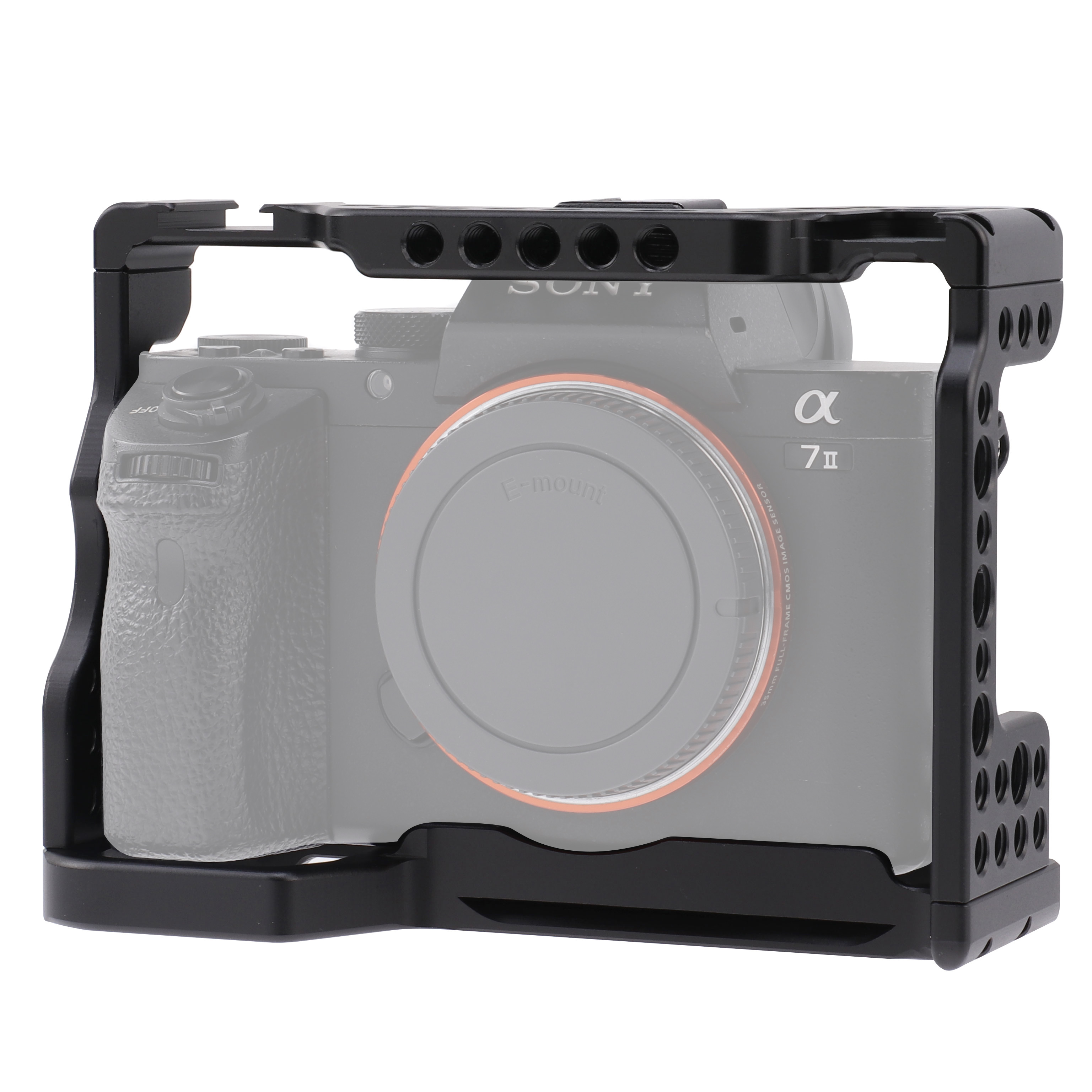 Durable Aluminum Alloy Camera Cage for Sony A9, A7RIII, A7III, A7M3 - Enhanced Stability with Versatile Mounting Options, Cold Shoe Mount for LED Light - Rabbit Cage Design for Easy Access to Controls and Comfortable Grip - Ideal for Professional Videography and Low-Light Shooting Conditions