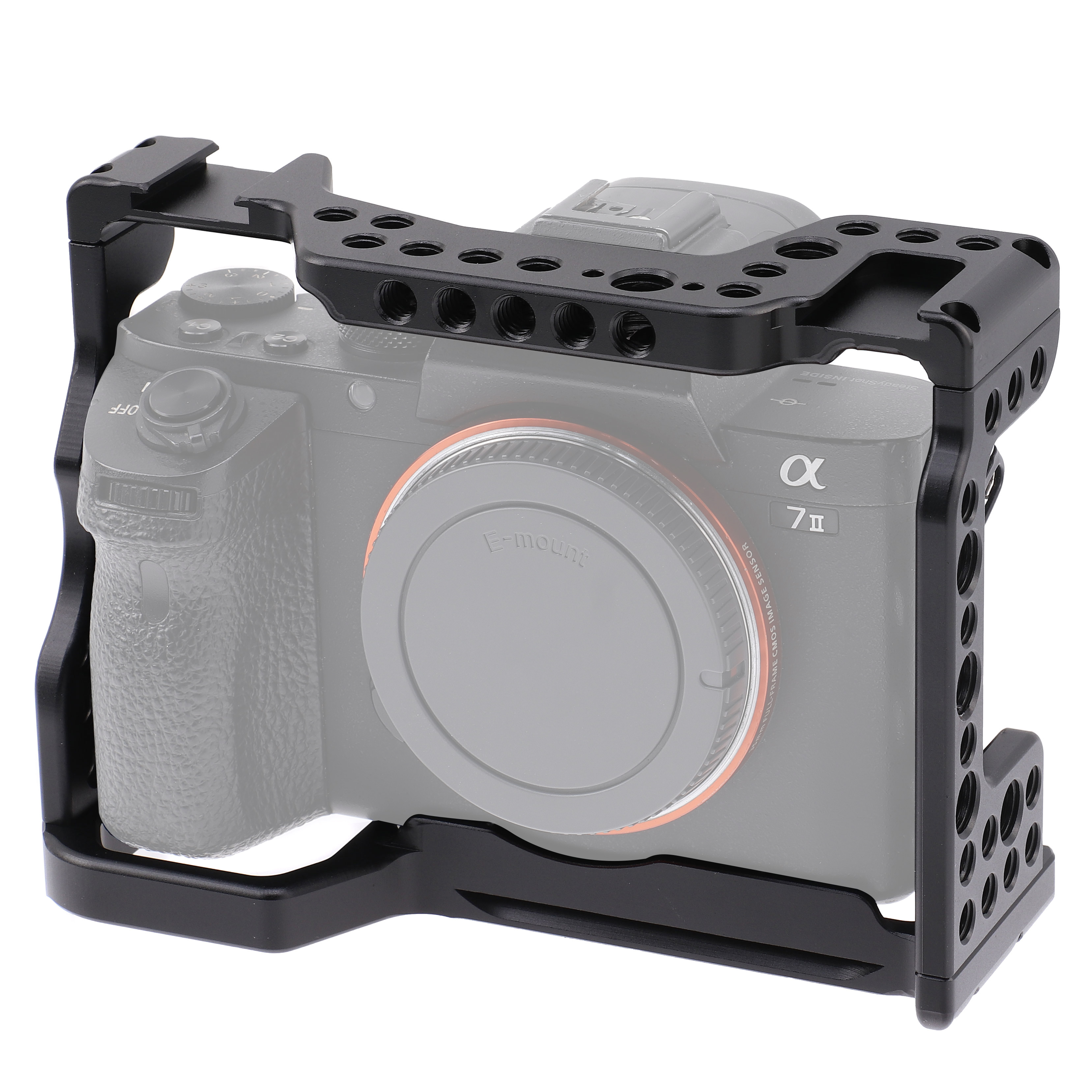 Durable Aluminum Alloy Camera Cage for Sony A9, A7RIII, A7III, A7M3 - Enhanced Stability with Versatile Mounting Options, Cold Shoe Mount for LED Light - Rabbit Cage Design for Easy Access to Controls and Comfortable Grip - Ideal for Professional Videography and Low-Light Shooting Conditions