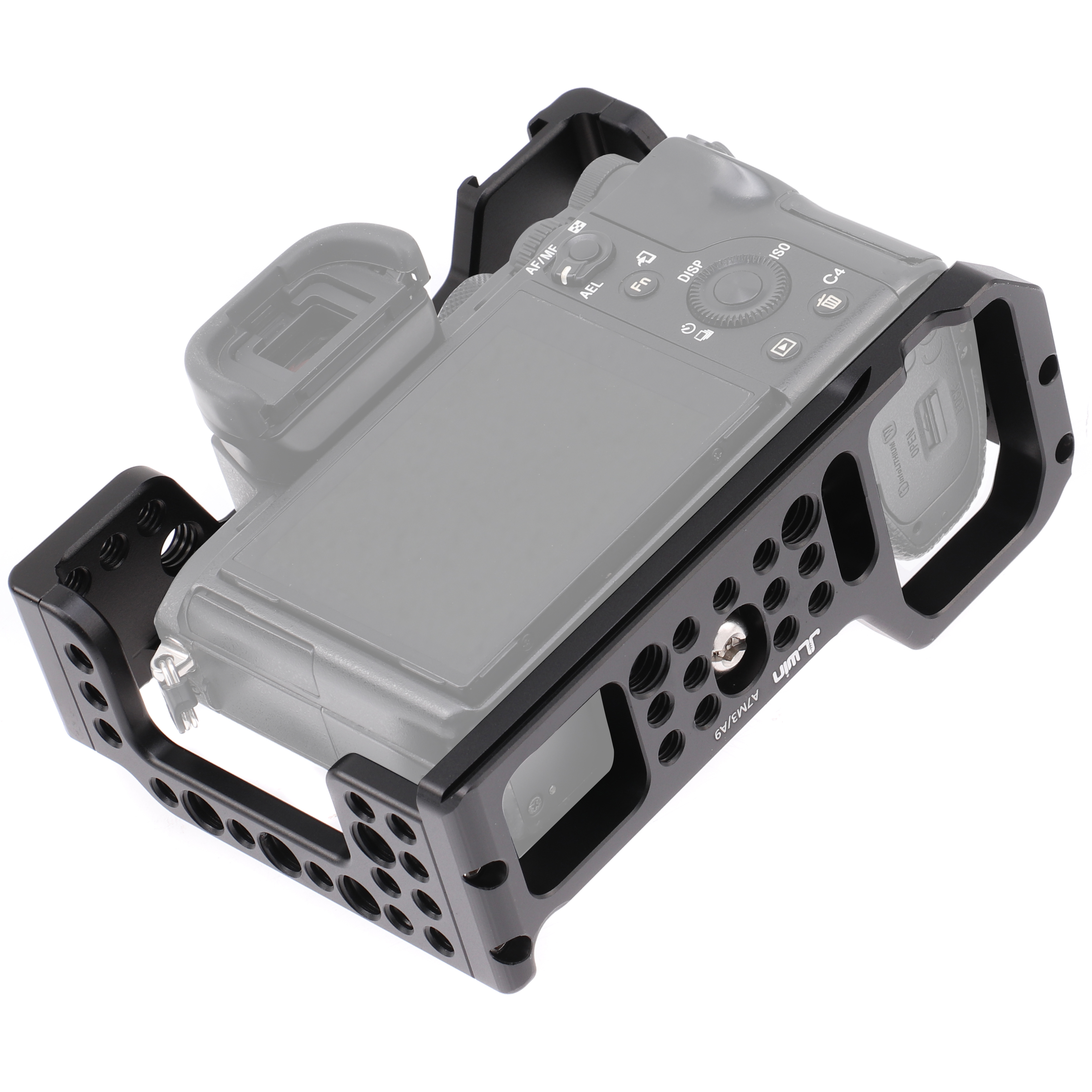 Durable Aluminum Alloy Camera Cage for Sony A9, A7RIII, A7III, A7M3 - Enhanced Stability with Versatile Mounting Options, Cold Shoe Mount for LED Light - Rabbit Cage Design for Easy Access to Controls and Comfortable Grip - Ideal for Professional Videography and Low-Light Shooting Conditions