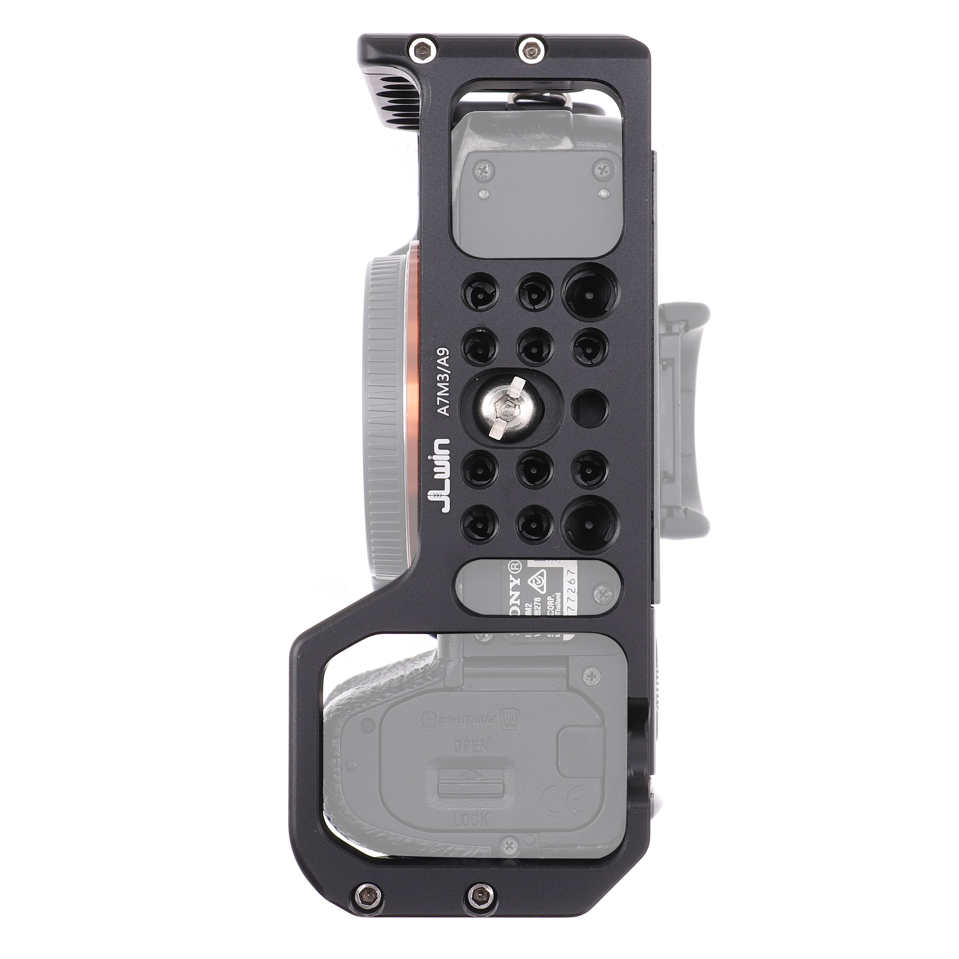 Durable Aluminum Alloy Camera Cage for Sony A9, A7RIII, A7III, A7M3 - Enhanced Stability with Versatile Mounting Options, Cold Shoe Mount for LED Light - Rabbit Cage Design for Easy Access to Controls and Comfortable Grip - Ideal for Professional Videography and Low-Light Shooting Conditions