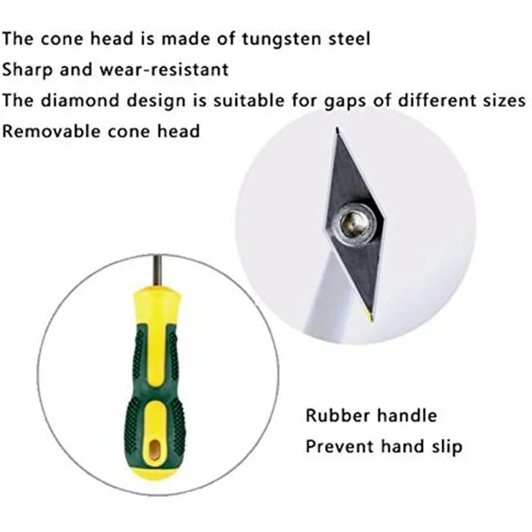 Durable Tungsten Steel Grout Remover Drill Bit for Ceramic, Porcelain, and Stone Tiles - Efficient Handheld Cleaning Tool for Floor and Wall Tiles - Versatile Seam Cement Cleaner for Professional and DIY Projects