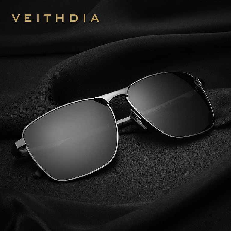 VEITHDIA Brand Men's Vintage Sports Sunglasses with Polarized UV400 Lens, Durable Construction, and Comfortable Fit - Stylish Vintage Design for Outdoor Activities and Sports, Scratch-Resistant Lenses, Adjustable Nose Pads, Lightweight Frame - Ideal for Hiking, Fishing, Cycling, and More