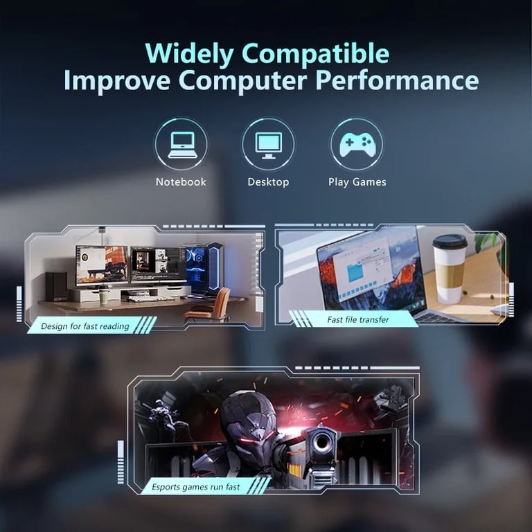 GUDGA 2.5" SATA3 SSD 128GB-512GB High-Speed Performance & Reliable Storage Solution for PC, Laptop, Desktop - Easy Installation & Cost-Effective Upgrade - SATA3 Interface, Durability & Compatibility - Blazing-Fast Read & Write Speeds, Improved Performance & Data Safety
