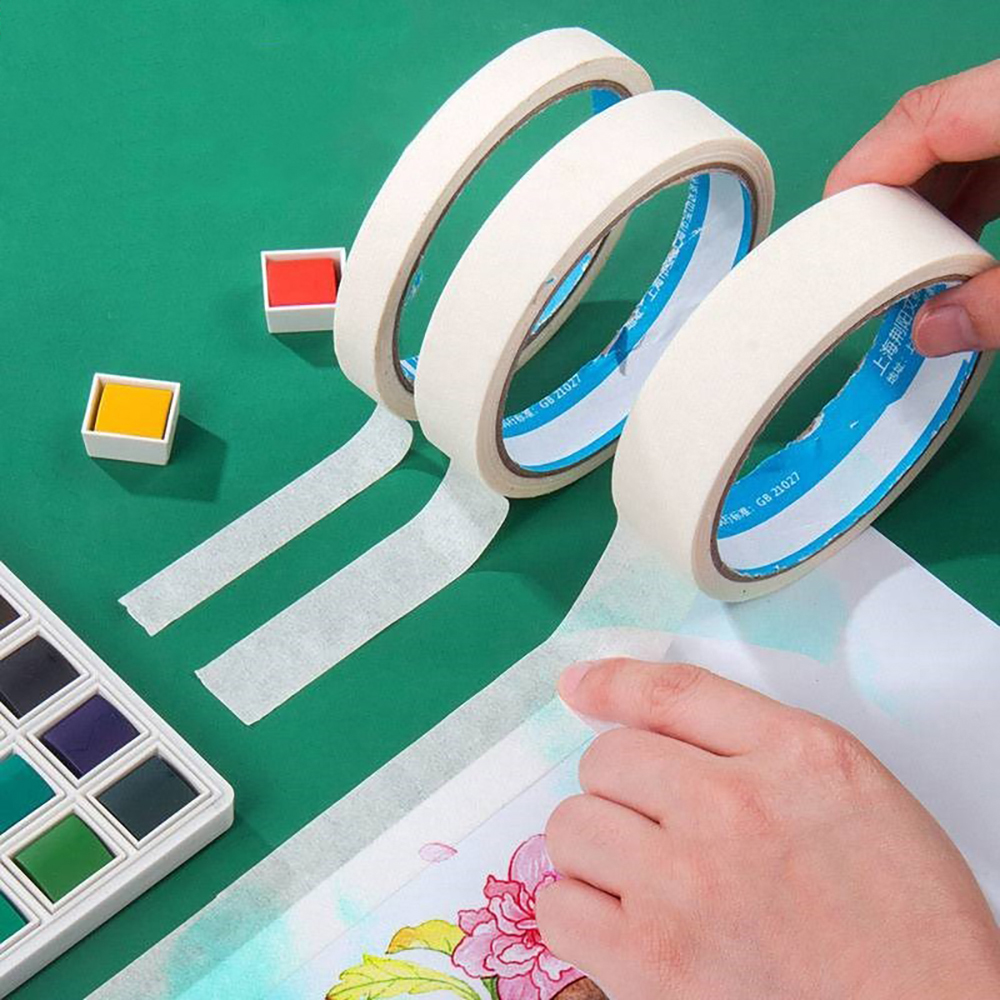 Premium White Writable Waterproof Masking Tape Roll - 12M Self-Adhesive Tape for Art, DIY Projects, Labeling, and Organizing - Strong Adhesive for Secure Hold on Various Surfaces - Easy Tear, Residue-Free, Long-Length Roll for Home, Office, School Use