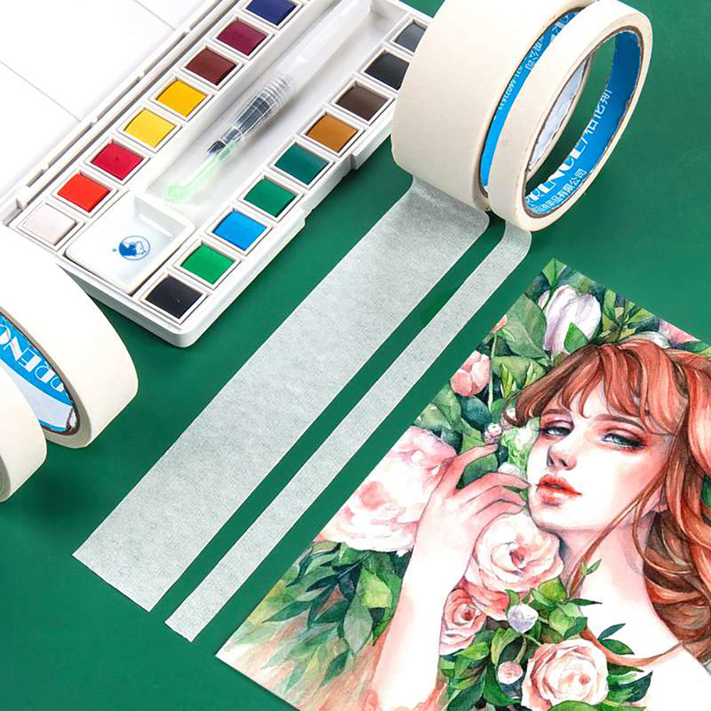 Premium White Writable Waterproof Masking Tape Roll - 12M Self-Adhesive Tape for Art, DIY Projects, Labeling, and Organizing - Strong Adhesive for Secure Hold on Various Surfaces - Easy Tear, Residue-Free, Long-Length Roll for Home, Office, School Use
