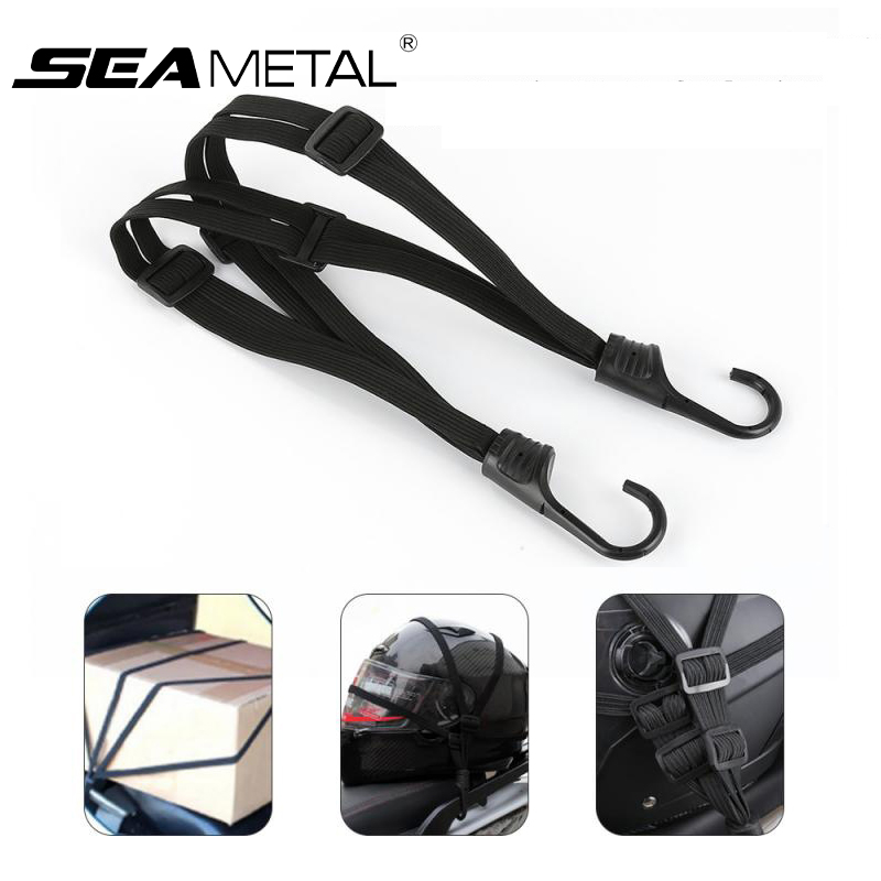 SEAMETAL Motorcycle Elastic Rope Helmet Fixed Strap - Durable & Adjustable 60cm/90cm Length - Easy Installation Universal Compatibility - Enhanced Safety for Secure Helmet Hold While Riding