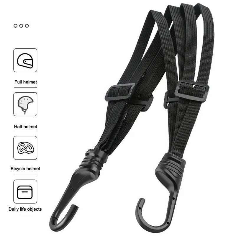 SEAMETAL Motorcycle Elastic Rope Helmet Fixed Strap - Durable & Adjustable 60cm/90cm Length - Easy Installation Universal Compatibility - Enhanced Safety for Secure Helmet Hold While Riding
