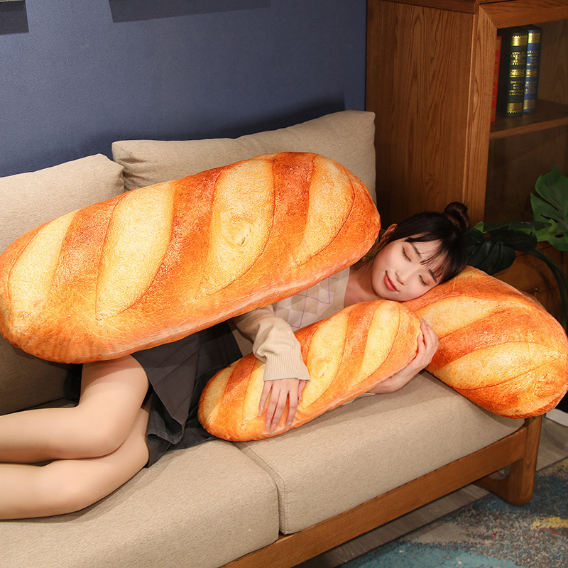 Deluxe French Bread Plush Pillow - Realistic Design, Soft and Huggable Material, Versatile Party Prop, Unique Gift Idea - Multiple Sizes Available (20cm to 100cm) - Perfect for Food Lovers and Bakers, Quirky Decor for Any Room