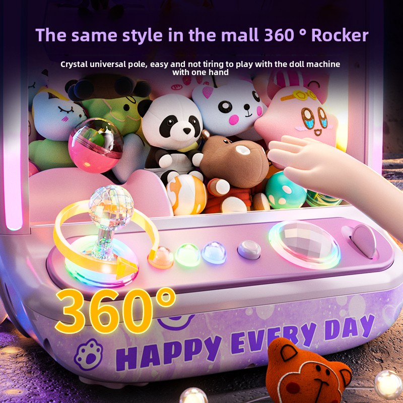 DIY Automatic Doll Machine - Coin-Operated Mini Claw Catch Toy Crane Game with Music Doll Inside | Interactive Sound Effects, Educational Benefits for Kids | Perfect Christmas Gift, Durable & Safe Design for Hours of Fun
