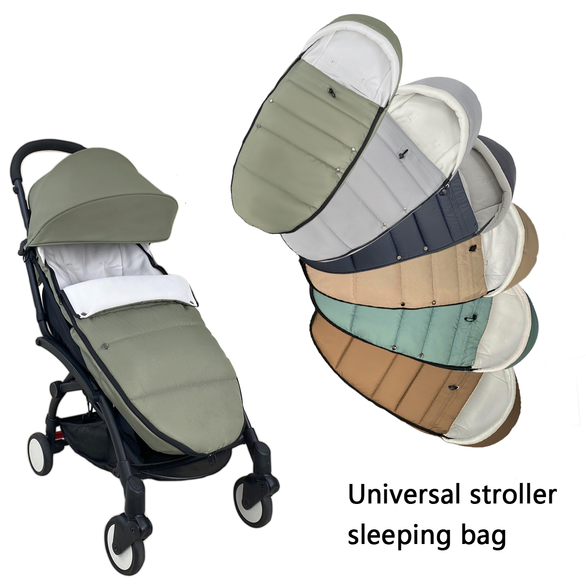 Premium Waterproof Universal Pushchairs Footmuff for Babyzen YOYO & YOYO2 Strollers - Easy Install, Warm Fleece Lining, Adjustable Straps & Zippers - Keep Your Baby Cozy and Dry in All Weather Conditions