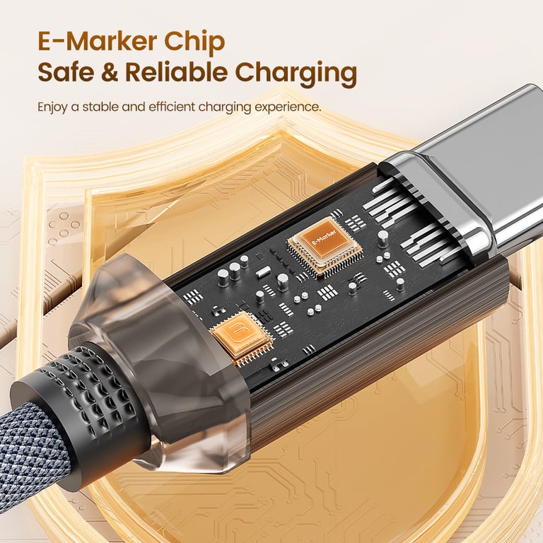 Toocki PD100W Fast Charging Cable - 100W High-Speed USB C to C Cable for iPhone 15, Samsung, Xiaomi - Durable & Reliable Charging Solution - Secure Connection & Multi-Device Compatibility - Flexible & Tangle-Free Design for Hassle-Free Charging