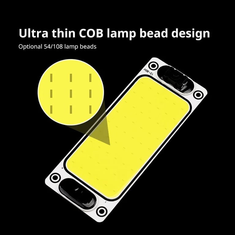 Bright LED Strip Light for Car Interior with Easy Installation and Durable Construction - 12-24V Voltage Range, Multi-Purpose Use, Sleek Design, Low Power Consumption - Perfect for Van, Lorry, Truck, Camper, Boat - Reading and Interior Light with On/Off Switch