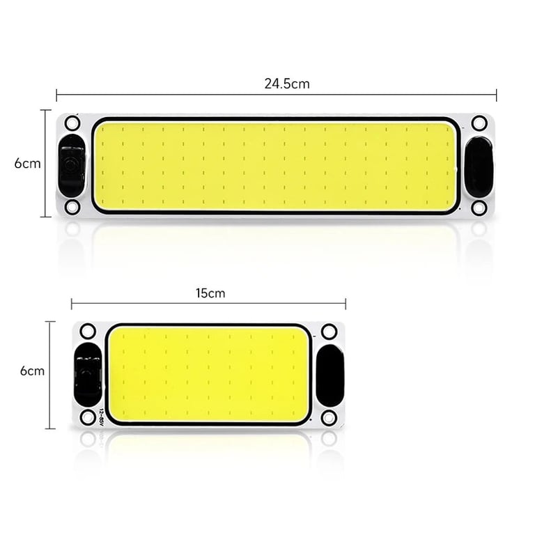 Bright LED Strip Light for Car Interior with Easy Installation and Durable Construction - 12-24V Voltage Range, Multi-Purpose Use, Sleek Design, Low Power Consumption - Perfect for Van, Lorry, Truck, Camper, Boat - Reading and Interior Light with On/Off Switch