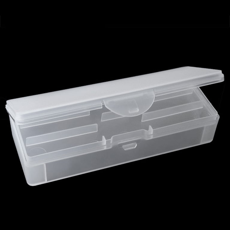 Compact Double-Layer Nail Art Tool Storage Box with Transparent Cover - Durable Plastic Organizer for Tweezers, Clippers, Pens, Buffers, and Files - Secure Snap-On Closure - Ideal for Professional Technicians and DIY Enthusiasts