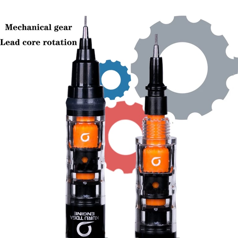 UNI Kuru Toga Mechanical Pencil M5-452 - Innovative Rotating Lead Mechanism, 0.5mm Fine Point for Precision Drawing, Low Center of Gravity for Comfort, Durable Construction, Ideal for School, Office, Artists, Architects, and Designers