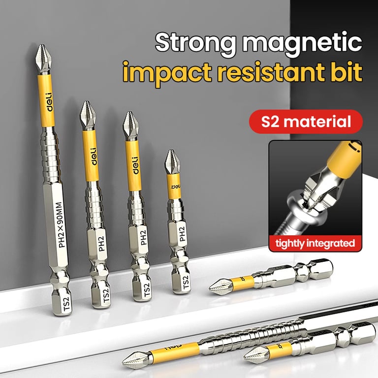 High-Quality Alloy Steel Screwdriver Set with Non-Slip PH2 Magnetic Batch Head, Versatile Sizes (25/50/65/70/90/150mm), Magnetic Tip, Ergonomic Handle - Durable, Precise, Comfortable Screwdriving Tool for Various Applications