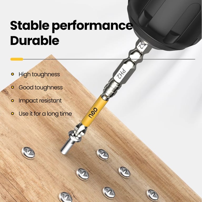 High-Quality Alloy Steel Screwdriver Set with Non-Slip PH2 Magnetic Batch Head, Versatile Sizes (25/50/65/70/90/150mm), Magnetic Tip, Ergonomic Handle - Durable, Precise, Comfortable Screwdriving Tool for Various Applications