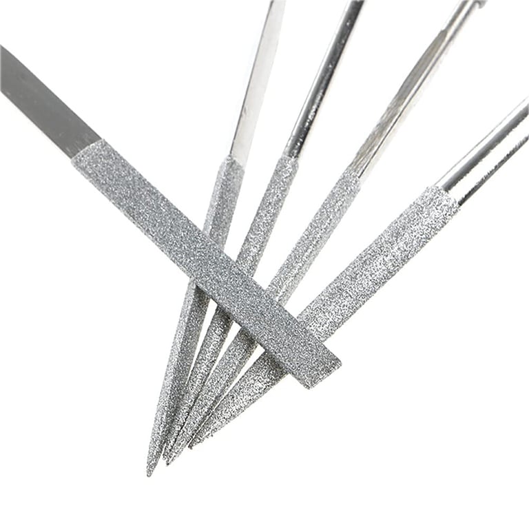 Precision Diamond Needle Files Set - 10 Piece Kit for Detailed Work on Stone, Glass, Metal - High-Quality Diamond-Coated Steel, Ergonomic Handles - Versatile Crafting Tool for Jewelry Making, Woodworking, Metalworking - Durable, Long-Lasting, Complete Set for Hobbyists and Professionals