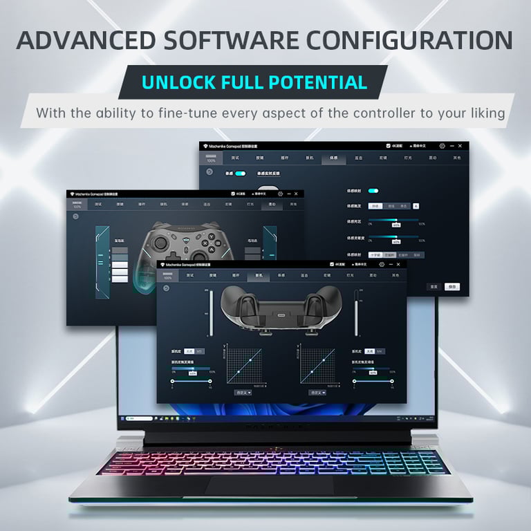 Machenike Gamepad G5 Pro Elite Wireless Controller with Elite Hall Trigger Technology, Mecha-Tactile Buttons, and Ergonomic Design - Compatible with Switch, PC, Android, iOS - Ultra-Fast Response and Precise Control for Competitive Gaming