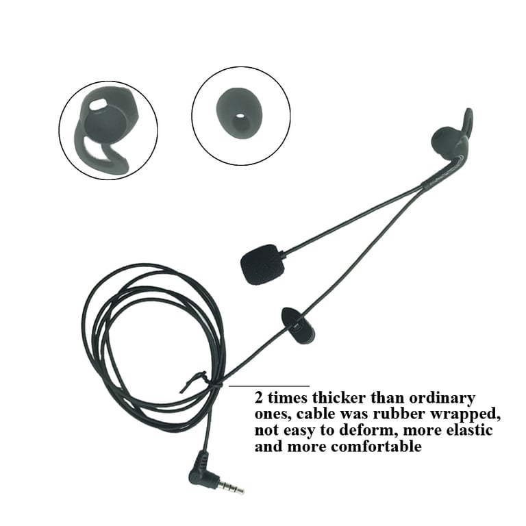 High-Quality 1PC 3.5mm Plug-In Ear Headphones for FBIM V6/V6C/V4/V4C Interphone Systems - Clear Sound, Ergonomic Design, Durable Construction - Easy to Use with Universal Compatibility - Ideal for Referees, Intercom Users, and Professionals