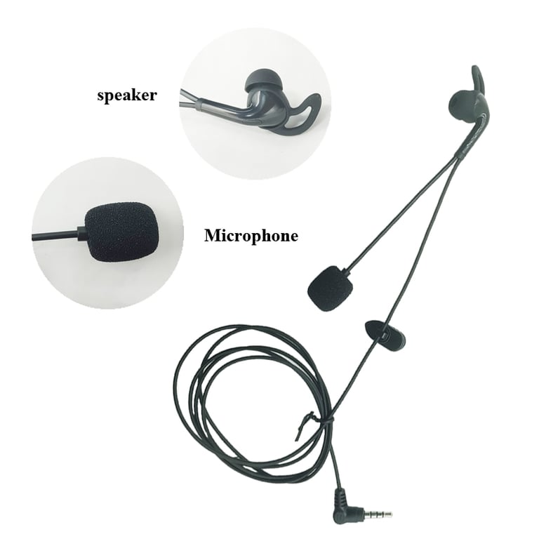 High-Quality 1PC 3.5mm Plug-In Ear Headphones for FBIM V6/V6C/V4/V4C Interphone Systems - Clear Sound, Ergonomic Design, Durable Construction - Easy to Use with Universal Compatibility - Ideal for Referees, Intercom Users, and Professionals