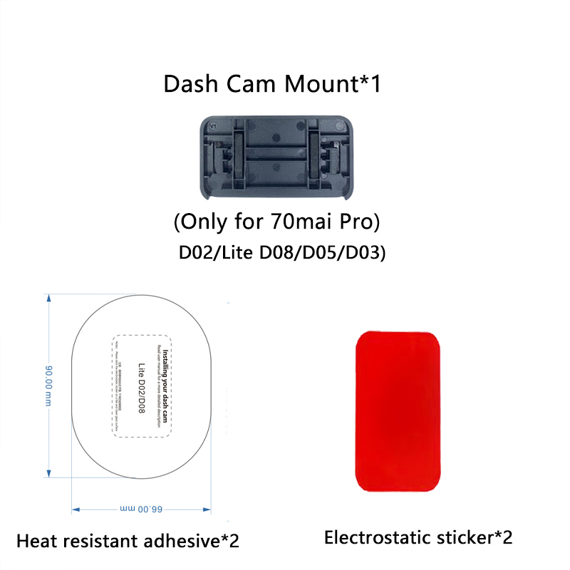 Universal Compatibility 360-Degree Rotation Dash Cam Mount for 70mai Dash Cam Pro D02 Lite D08 - Easy Installation, Durable Construction, CPL Filter Compatibility for Glare Reduction - Secure Attachment for Optimal Recording Angles and Coverage