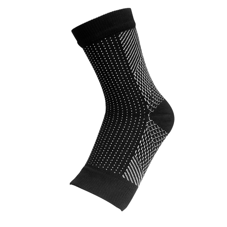 Unisex Compression Sports Socks with Arch and Ankle Support, Breathable Fabric, Reduce Muscle Fatigue - Set of 3 Pairs for Men and Women - Improve Blood Circulation, Prevent Odors and Blisters, Enhance Performance