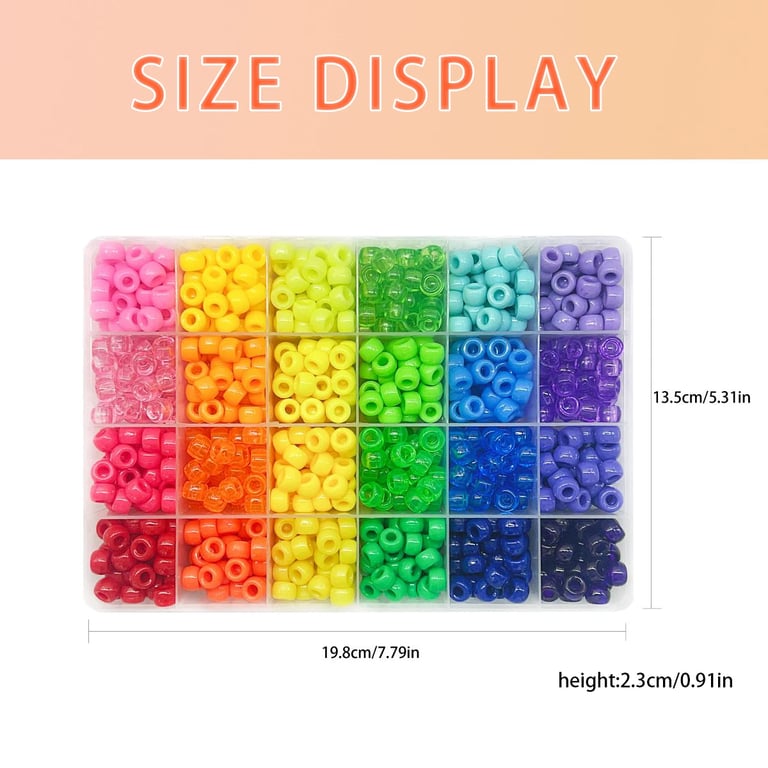 Premium 24-Color Rainbow Pony Beads Kit with 720pcs Plastic Beads and 980pcs Letter Beads for Personalized Friendship Bracelets - Ideal for Kandi Beads Projects, Festivals, and Gifts - High-Quality, Durable Materials for Crafters of All Ages